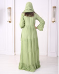 جلابيه طويله مع وشاح للرأس 