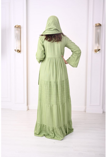 جلابيه طويله مع وشاح للرأس 