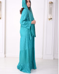 جلابيه طويله مع وشاح للرأس 