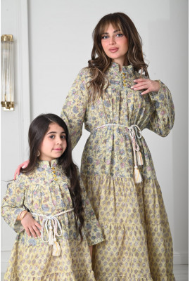 فستان بناتي مشجر مقاسات صغيرة