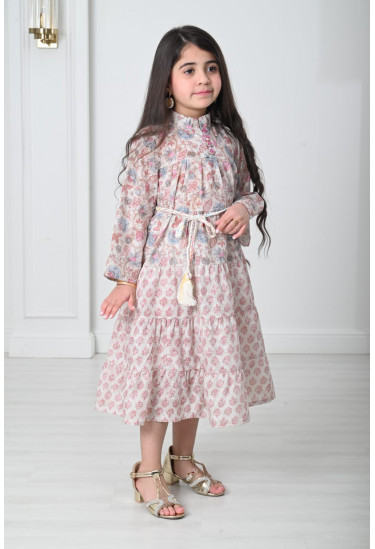 فستان بناتي مشجر مقاسات صغيرة فستان بناتي مشجر مقاسات صغيرة