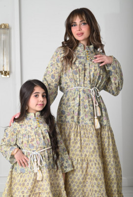 جلابيه نسائي طويله مشجرة