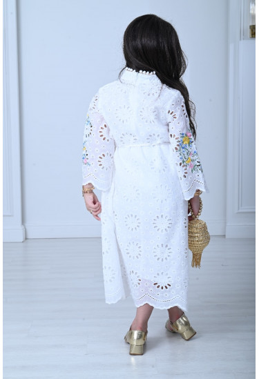 جلابيه بناتي بتطريز مميز وراقي مقاسات كبيرة