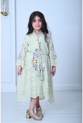 جلابيه بناتي بتطريز مميز وراقي مقاسات كبيرة