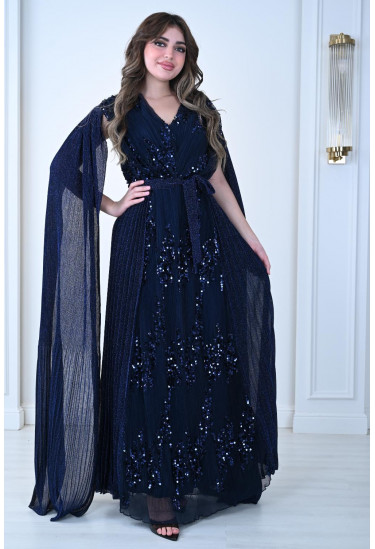 فستان سهرة ملكي بتطريز فاخر 