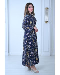 جلابية أنيقه بنقشات زهرية ملونه جلابية أنيقه بنقشات زهرية ملونه