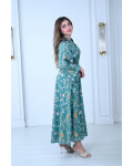 جلابية أنيقه بنقشات زهرية ملونه جلابية أنيقه بنقشات زهرية ملونه