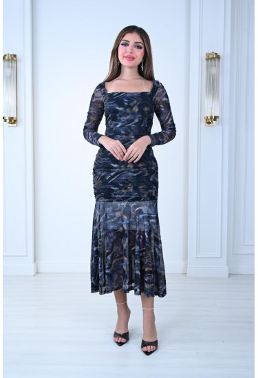 فستان انيق من الشيفون لطله مبهره فستان انيق من الشيفون لطله مبهره