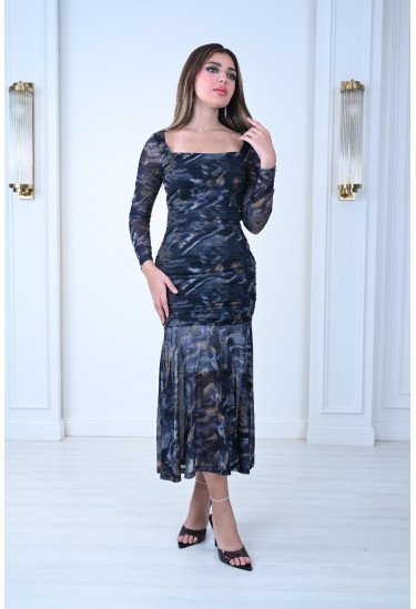 فستان انيق من الشيفون لطله مبهره فستان انيق من الشيفون لطله مبهره