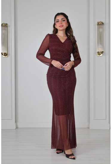 فستان سهرة أنيق بترتر لامع