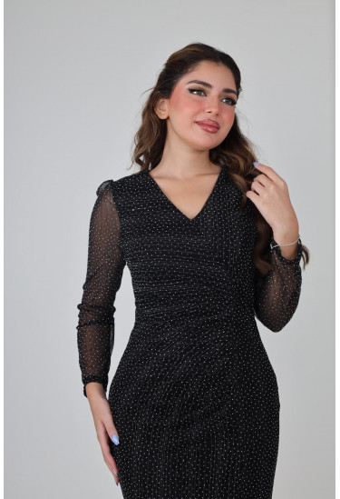 فستان سهرة أنيق بترتر لامع