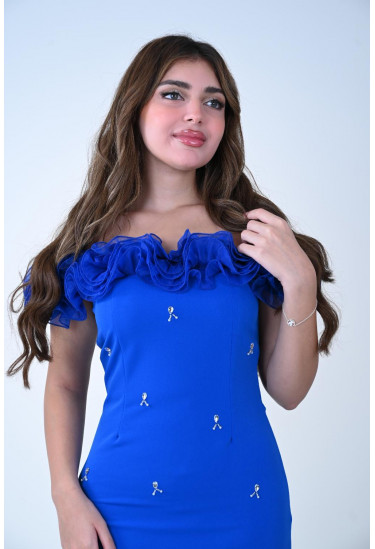 فستان أنيق مزين بكشكشة فاخرة