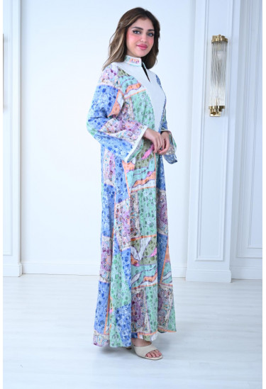 جلابية قطنية أنيقة بألوان الباستيل