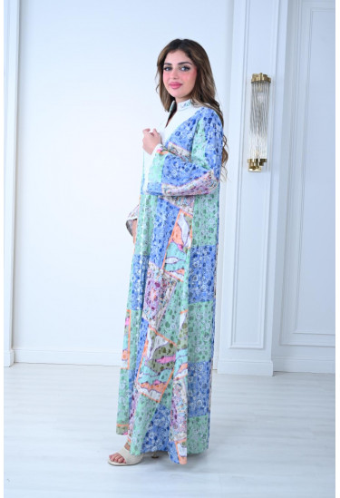 جلابية قطنية أنيقة بألوان الباستيل