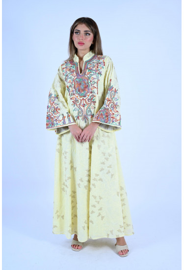 جلابية ملكية بتطريز يدوي فخم