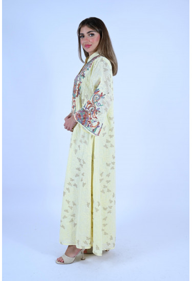 جلابية ملكية بتطريز يدوي فخم