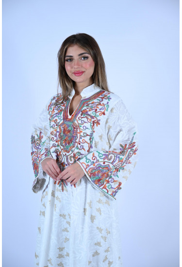 جلابية ملكية بتطريز يدوي فخم