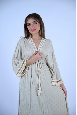 جلابية ماكسي بوهيمي أنيق 