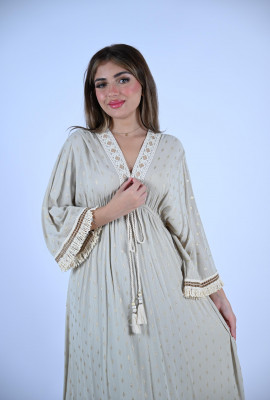 جلابية ماكسي بوهيمي أنيق 