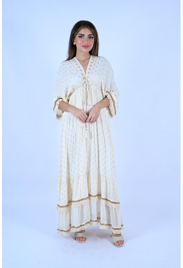 جلابية ماكسي بوهيمي أنيق 