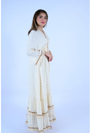 جلابية ماكسي بوهيمي أنيق 