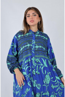 جلابية فضفاضه بنقوش ولمسة عصرية