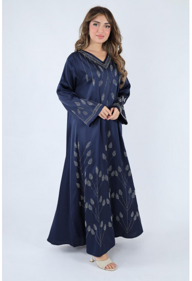 جلابيه ستان بتطريز الاستراس اللامع جلابيه ستان بتطريز الاستراس اللامع