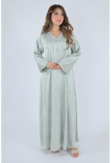 جلابيه ستان بتطريز الاستراس اللامع جلابيه ستان بتطريز الاستراس اللامع