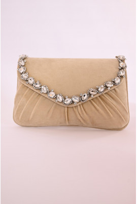 حقيبة سهرة نسائية سوداء بتطريز فضي أنيق