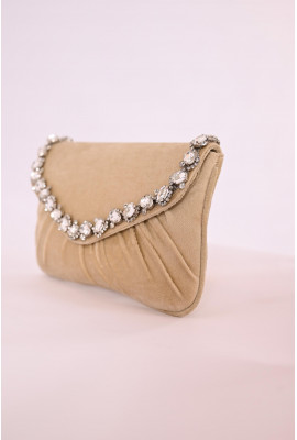 حقيبة سهرة نسائية سوداء بتطريز فضي أنيق حقيبة سهرة نسائية سوداء بتطريز فضي أنيق