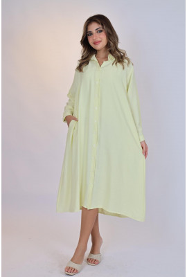 فستان واسع نمط قميص لإطلالة يومية مريحة