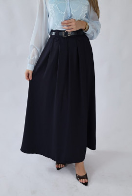 تنورة نسائية كلوش بحزام تنورة نسائية كلوش بحزام