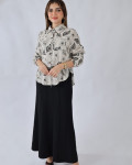 تنورة طويلة بليسيه بخطوط طولية