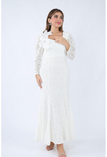 فستان دانتيل أنيق بلمسة فخامة فستان دانتيل أنيق بلمسة فخامة