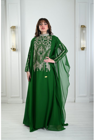 جلابيه نسائي طويله مطرزه