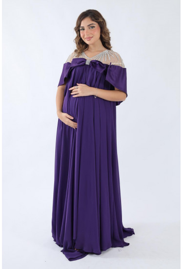 فستان سهرة  أنيق بتصميم راقٍ للمناسبات