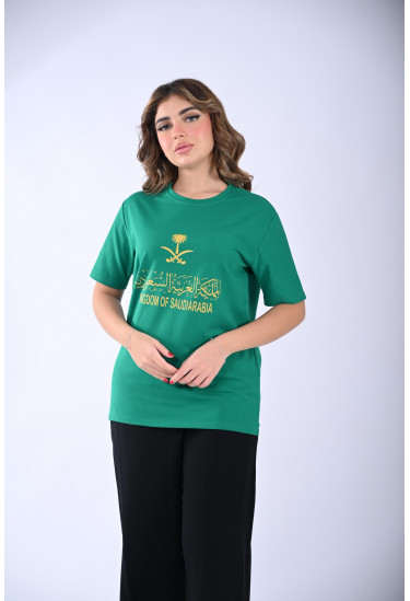 بلوزه بطابع وطني سعودي أنيق بلوزه بطابع وطني سعودي أنيق