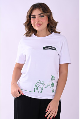 بلوزة نسائية بطابع اليوم الوطني