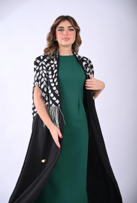 فستان سهرة طويل مع جلابية مطرزة فستان سهرة طويل مع جلابية مطرزة