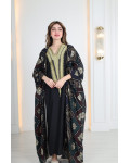 جلابية نسائية ملكية بالتطريز الذهبي جلابية نسائية ملكية بالتطريز الذهبي