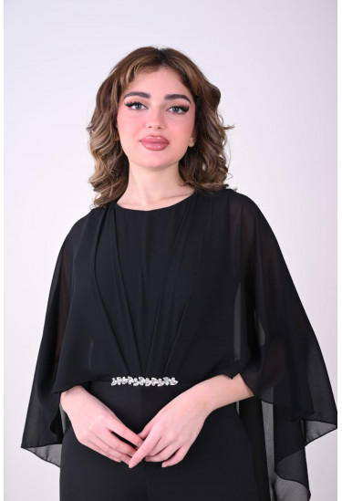 جمبسوت أنيق مع كيب شيفون رائع جمبسوت أنيق مع كيب شيفون رائع