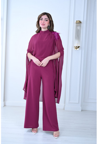 جمبسوت سهرة أنيقة بتصميم الكاب الفاخر