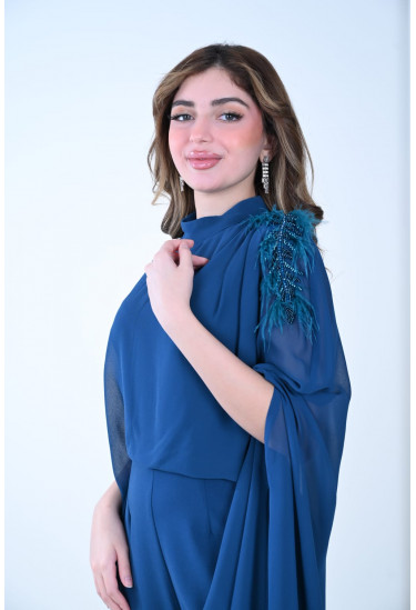 جمبسوت سهرة أنيقة بتصميم الكاب الفاخر