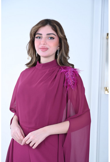 جمبسوت سهرة أنيقة بتصميم الكاب الفاخر