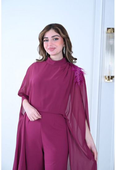 جمبسوت سهرة أنيقة بتصميم الكاب الفاخر