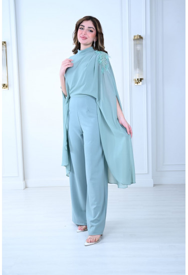 جمبسوت سهرة أنيقة بتصميم الكاب الفاخر