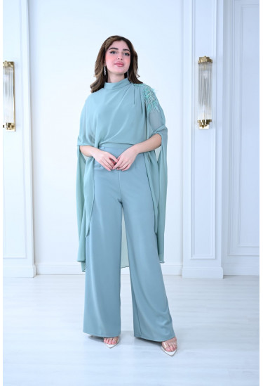 جمبسوت سهرة أنيقة بتصميم الكاب الفاخر