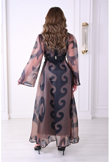فستان نسائي بنمط زخرفي عصري فستان نسائي بنمط زخرفي عصري