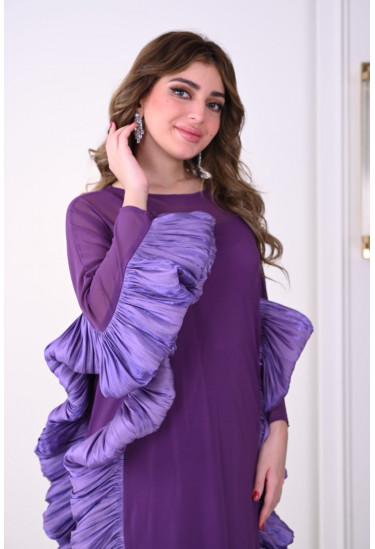 جلابيه نسائي  بحواف كشكشه 