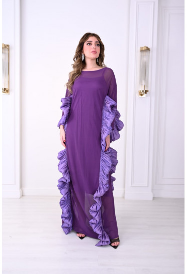 جلابيه نسائي  بحواف كشكشه 